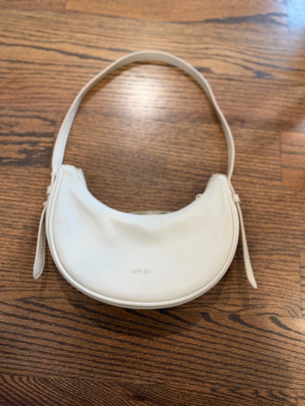 ZARA Off-White Crescent Shoulder Bag